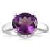 3.35 Carat Oval Amethyst and Diamond Ring in 10K White Gold