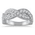 1.50 Carat White Topaz Twist Ring in .925 Sterling Silver
