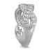 1.50 Carat White Topaz Twist Ring in .925 Sterling Silver