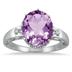 4.50 Carat Oval Amethyst and White Topaz Ring in .925 Sterling Silver 