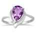 1.40 Carat Amethyst and Diamond Ring in .925 Sterling Silver 