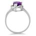 1.40 Carat Amethyst and Diamond Ring in .925 Sterling Silver 