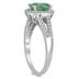 1 1/4 Carat Oval Green Amethyst and Diamond Ring in 10K White Gold