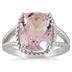 4.95 Carat Cushion Cut Amethyst Ring in .925 Sterling Silver 