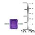 4 Carat Emerald Cut Amethyst Ring in .925 Sterling Silver 