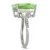 10k White Gold Diamond and Peridot Regal Ring