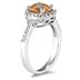 2 1/2 Carat Citrine and Diamond Ring 14K White Gold