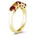 Three Stone Garnet & Two Stone Citrine 14K Yellow Gold Ring