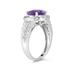 2.33 Carat Oval Shape Amethyst and Diamond Ring in 10kt White Gold  