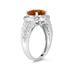 2.33 Carat Oval Shape Citrine and Diamond Ring in 10kt White Gold  