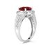 2.33 Carat Oval Shape Garnet and Diamond Ring in 10kt White Gold  