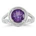 Amethyst and Diamond Ring in 10K White Gold