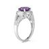 Amethyst and Diamond Ring in 10K White Gold