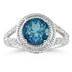Blue Topaz and Diamond Ring in 10K White Gold