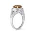Citrine and Diamond Ring in 10K White Gold