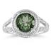 Green Amethyst and Diamond Ring in 10K White Gold
