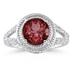 Garnet and Diamond Ring in 10K White Gold