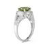 Peridot and Diamond Ring in 10K White Gold