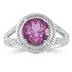 Pink Topaz and Diamond Ring in 10K White Gold