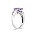 3ctw. Oval Cut Amethyst & Diamond Ring in White Gold