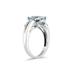 3ctw. Oval Cut Aquamarine & Diamond Ring in White Gold