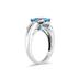 3ctw. Oval Cut Blue Topaz & Diamond Ring in White Gold