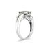 3ctw. Oval Cut Green  Amethyst  & Diamond Ring in White Gold