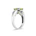 3 Carat TW Oval Cut Peridot & Diamond Ring in 10k White Gold