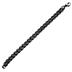 Stainless Steel Black Plated Mens Curb Chain Bracelet 8.5 Inch