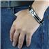 Stainless Steel Black Plated Mens Bracelet (15mm) - 8.5 Inches