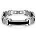 Stainless Steel Black Plated Mens Bracelet (10mm) - 8.75 Inches