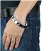 Stainless Steel Two-Tone Polished Link Bracelet - 8.75 Inches