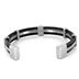 Stainless Steel Blackplated Cable Cuff Bracelet