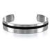 Stainless Steel Black Plated Cuff Bracelet
