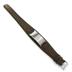 Stainless Steel and Brown Leather Mens Engraveable Plate Bracelet