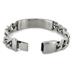 Mens Engraveable Stainless Steel ID Bracelet with Hidden Clasp