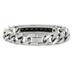Stainless Steel Black Cubic Zirconia ID Bracelet