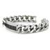 Stainless Steel Black Cubic Zirconia ID Bracelet