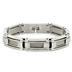 Stainless Steel White Cable Inlay Link Bracelet