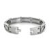 Stainless Steel White Cable Inlay Link Bracelet