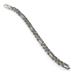 Stainless Steel Mens Etched Figaro Bracelet