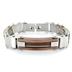 Stainless Steel Mens Copper Cable and Link Bracelet