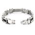 Stainless Steel with Carbon Fiber Link Bracelet