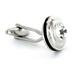 Stainless Steel CZ Black Trim Cuff Links