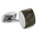 Stainless Steel Mother of Pearl Inlay Square Cuff Links