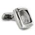 Stainless Steel Square Textured Grid Cuff Links
