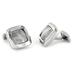 Stainless Steel Square Textured Grid Cuff Links