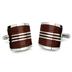 Stainless Steel Red Wood Cuff Links