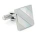 Stainless Steel Polished Mother of Pearl Inlay Cufflinks