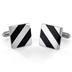 Stainless Steel Polished Black Onyx Inlay Cuff Links